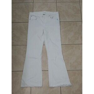 Rag & Bone White Flare Jeans Women's 29" Fringe Hem Denim